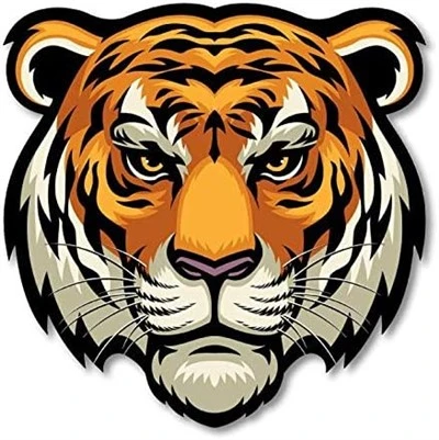 Adesivo legal de cabeça de tigre