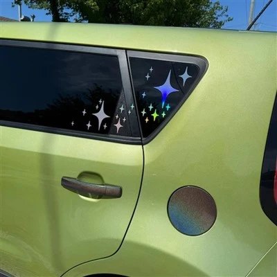 Estrelas adesivos para as janelas holográficas de carros holográficos