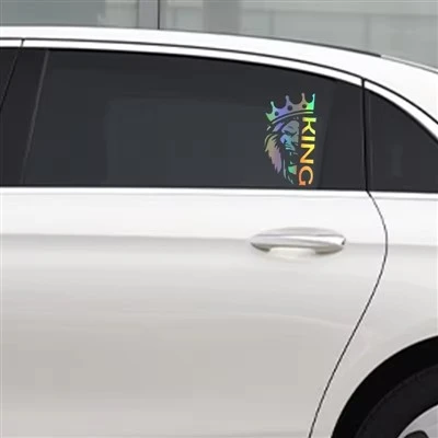 Adesivo de vinil Crown Lion King para carro