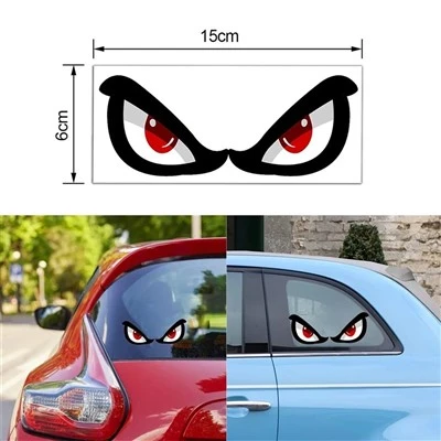 Red Eye Trow View Mirror Car Adesivo Reflexivo