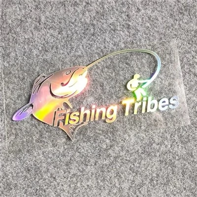 Pesca com caixa de pesca adesivos de pesca do pescador