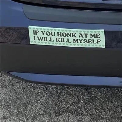 Adesivos de carro com palavras engraçadas de desenho animado
