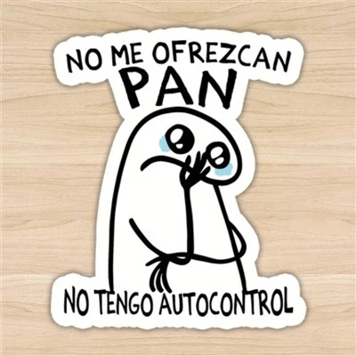 Engraçado "Não Me Ofrezcan Pan Espanha adesivos