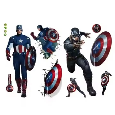 Adesivos de parede para o quarto de desenho animado americano