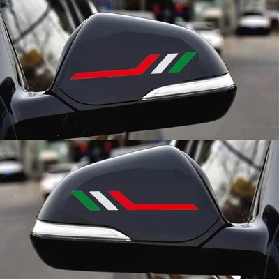 Adesivo de espelho traseiro da bandeira italiana