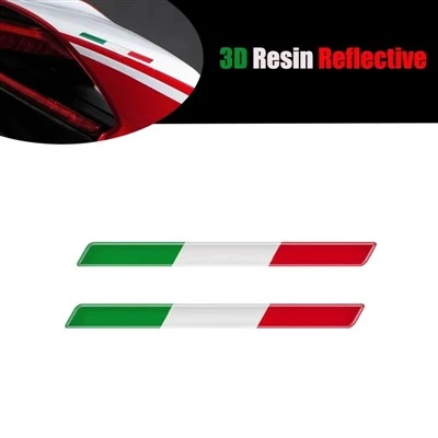 Bandeira italiana epóxi decorativa para espelho traseiro