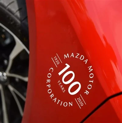 Adesivos de logotipo do 100º aniversário da Mazda