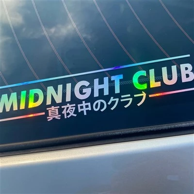 Midnight Club Club Vinil Decalque JDM Janela Adesivo
