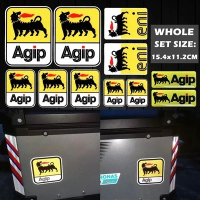 Adesivos de motocicleta Agip eni Óleo para moto