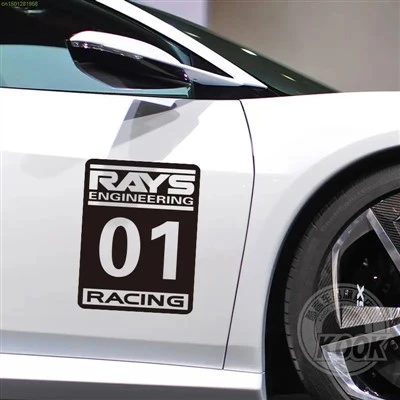 Decalques de adesivos para carros de corrida Raios No.1