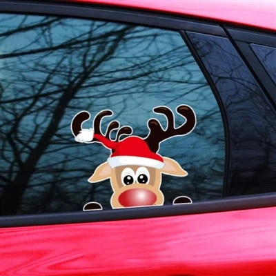 Adesivo de Papai Noel para a janela traseira do carro