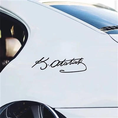 Signature Ataturk Creative Car Seter Vinyl Screen