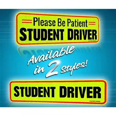 Aviso de segurança do motorista de estudante adesivos reflexivos