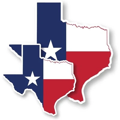 Adesivo de vinil adesivo bandeira do mapa do Texas