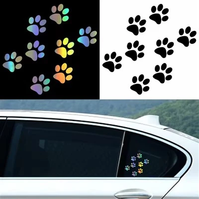 Adesivo de impressão de pata de gato para carro