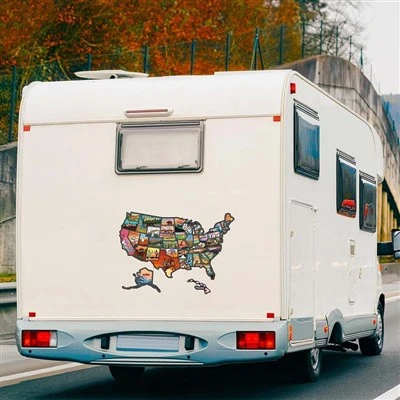 Autocolante do mapa dos EUA
