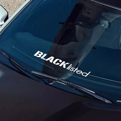 Adesivo de carro impermeável vinil preto refletivo listado