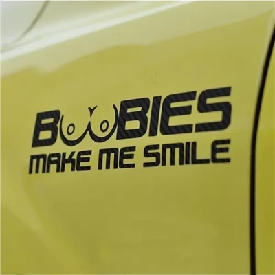 Adesivo de janela Boobies me fazem sorrir