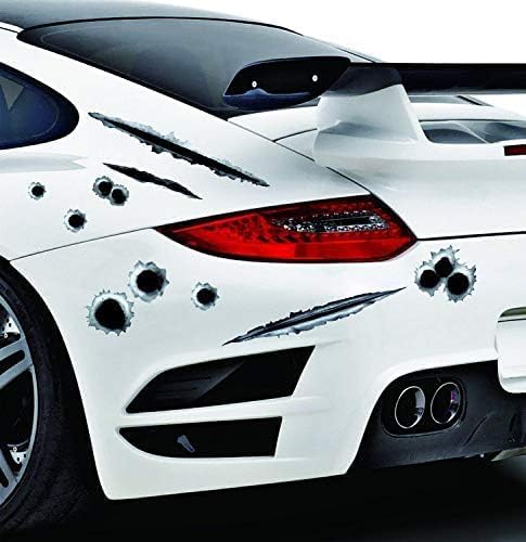 Autocolante Bullet Holes Car