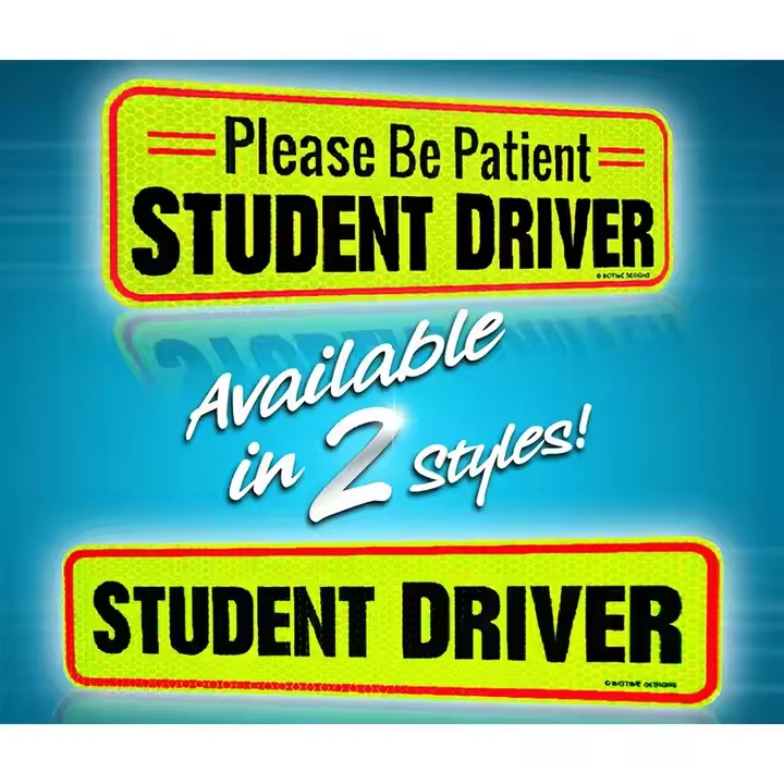 Aviso de segurança do motorista de estudante adesivos reflexivos