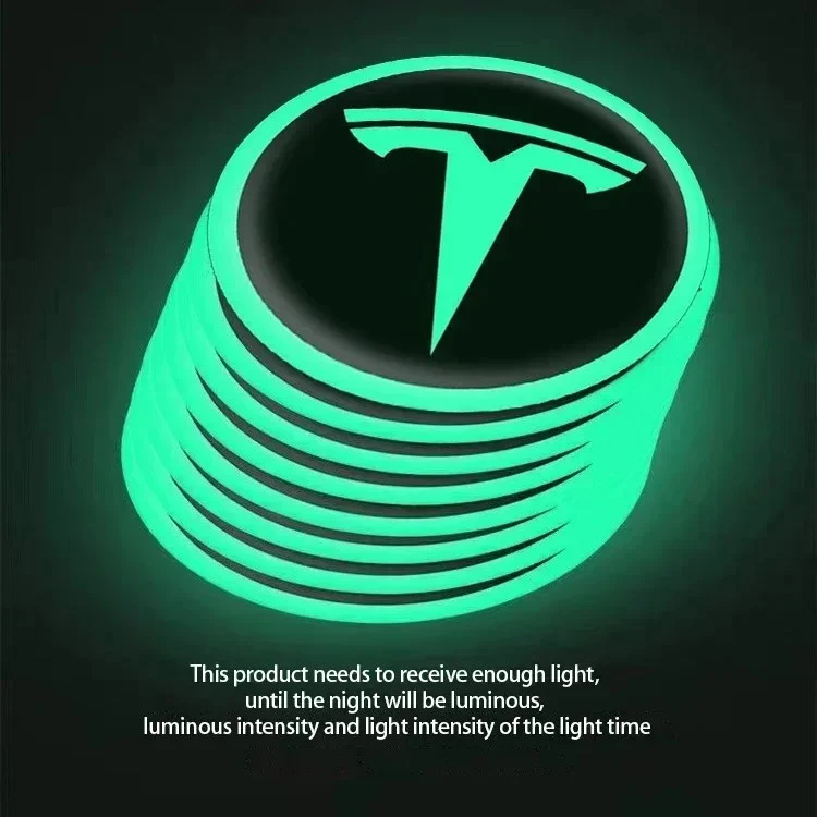 Tesla Cars Glow-in-the-dark Wheel Hub Sticker suppliers