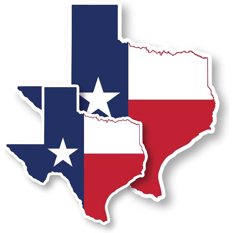 Adesivo de vinil adesivo bandeira do mapa do Texas