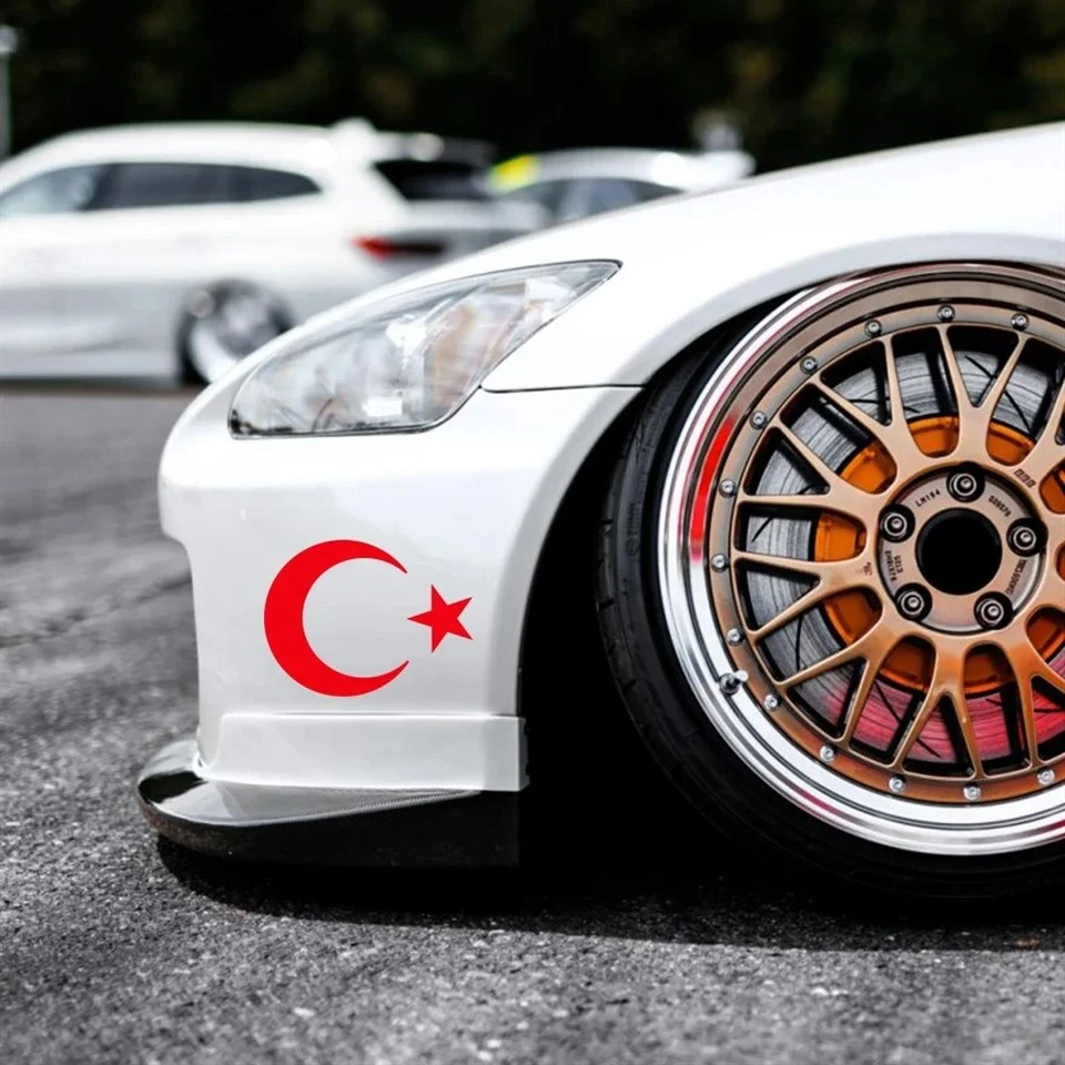 Turkish Flag Moon And Stars Car Sticker