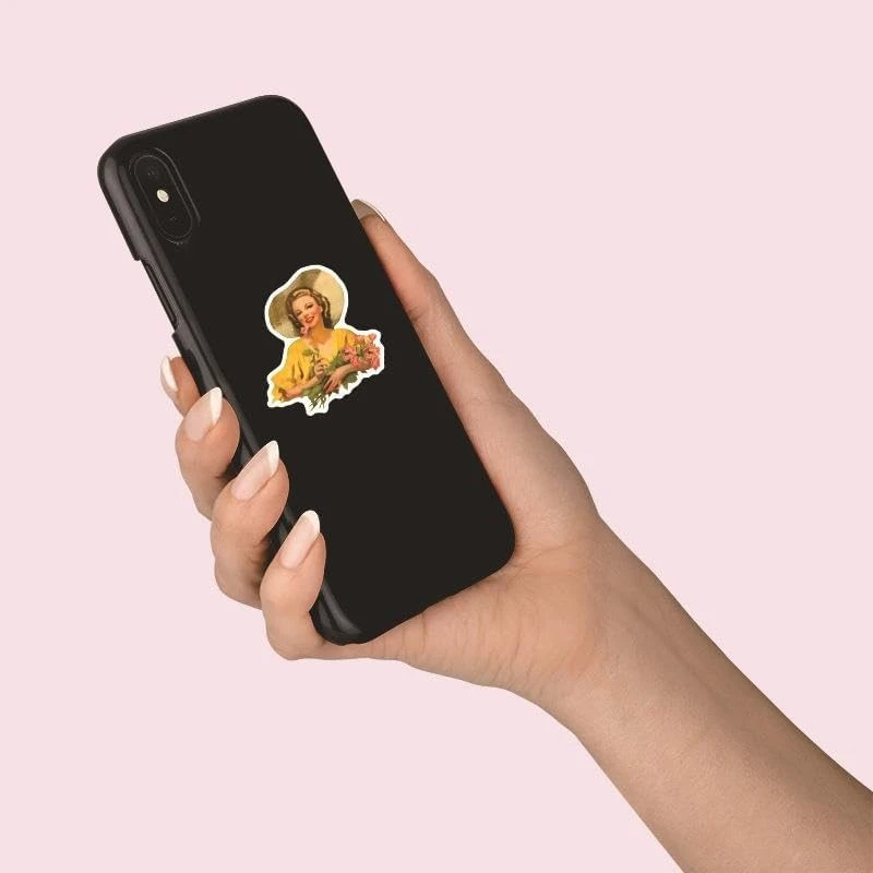 Vintage Pin Up Girl Woman Sticker